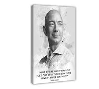 XIAGN Poster avec citation de motivation Jeff Bezos (2) - Décoration pour chambre à coucher, bureau, chambre - Cadeau - 20 x 30 cm