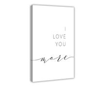 XIAGN Poster de confession Love You sur toile pour chambre à coucher, bureau, chambre, cadeau 40 x 60 cm