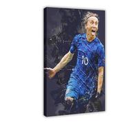 XIAGN Poster Luka Modric sur toile - Décoration murale pour salon, chambre à coucher - 20 x 30 cm