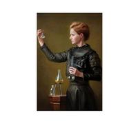 XIAGN Poster Marie Curie (1) sur toile - Décoration murale pour salon, chambre à coucher - 40 x 60 cm