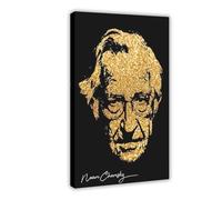 XIAGN Poster sur toile avec autographe de Noam Chomsky - Pour chambre à coucher, bureau, chambre - Cadeau - 30 x 45 cm