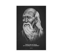 XIAGN Poster sur toile avec citation de Lao Tzu - Décoration de chambre à coucher, bureau, chambre - Cadeau 30 x 45 cm