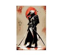 XIAGN Poster sur toile Samouraï Bushido du Japon - Décoration pour chambre à coucher, bureau, chambre - Cadeau - 40 x 60 cm