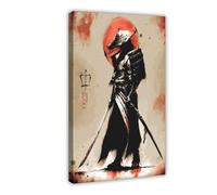 XIAGN Poster sur toile Samouraï Bushido du Japon - Décoration pour chambre à coucher, bureau, chambre - Cadeau - 40 x 60 cm