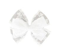 XIAHIOPT 1 pièce/2 pcs Ruban Double Bowknot Pince à Cheveux pour Femmes Fille Tendance Bowknot Long Barrettes Cheveux Barrettes Accessoire de Style Couleur unie