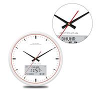 XIAHIOPT Horloge murale élégante à suspendre avec chiffres romains rétro avec écran de 33 cm pour bureau et cuisine, salon, horloge azan moderne