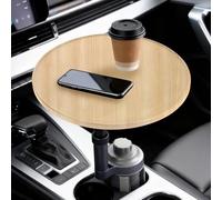 Xiake Plateau Porte-Gobelet de Voiture,Plateau Rotatif à 360°,Support Téléphone Détachable et Plateau pour Voiture,Compatible avec Tesla Model Y/3, Ford F150/Explorer/Maverick,BMW(Clair)