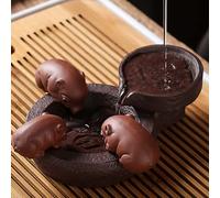 XIALON Cochon chinois en argile violet - 17,3 cm