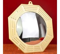 XIALON Miroir convexe Bagua en cuivre de 15 cm pour décoration de porte de maison