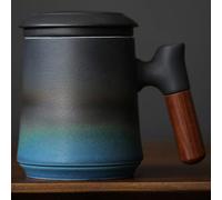 XIALON Tasse à thé chinoise en céramique avec filtre 400 ml