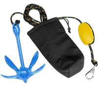 XIALUO Kit d'ancrage pour Kayak Marin de 3,2 kg, Accessoires d'ancrage Pliables avec Corde de 15,2 m pour Kayak, canoë, Jet Ski, Planche à pagaie Sup et Petits Bateaux