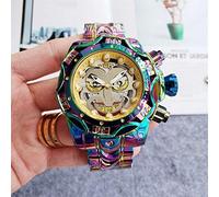 XIAN Symphonie Clown Motif Grand Cadran Montres Joker Montre De Mode Sport Calendrier Décontracté Montre À Quartz pour Hommes Ceinture en Acier Fermoir Pliant,02