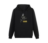 XIANG LIU JI Leonard Cohen Black Men's Hooded Unisex Sweatshirt 3XL
