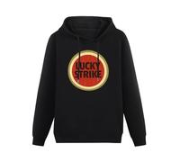 XIANG LIU JI Lucky Strike Cigarettes Tobacco Smoke Vintage Black Men's Hooded Unisex Sweatshirt M