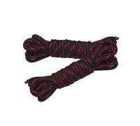 Xiang Ru 1 Paire Lacet Arrondis 100-140cm pour Baskets 16 Couleurs Lacets de Chaussures Bottine Remplacement #C Noir Rouge