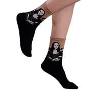 Xiang Ru Femme Peinture à l’huile Abstraite Douce Chaussette Chaud La Joconde