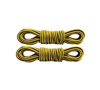 Xiang Ru Lacet Rond 1 Paire 100-120cm Lacets Bicolores Largeur de 4mm pour Chaussures de Travail Sport Botte Bottine #G Jaune Marron