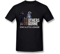 XiangGuFeiNiuWei Happwan Brothers Osborne Stay A Little Longer Unisex 100% Cotton Short-Sleeve T-Shirts Black S