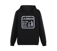 XiangGuFeiNiuWei Lagwagon Putting Music in The Place Hoody Unisex Ptinted Hoodies Long Sleeve Men's Hooded with Pocket Black L