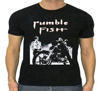 XiangGuFeiNiuWei Rumble Fish Cult Movie Poste Unisex 100% Cotton Short-Sleeve T-Shirts Black M