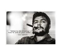 XIANGJIAO Poster rétro sur toile avec citations de célébrités de Che Guevara - Décoration murale - Pour salon, chambre à coucher - Sans cadre : 30 x 45 cm
