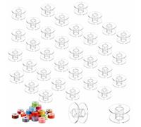 XIANGJIEU Lot de 60 Canette Machine Bobines en Plastique pour Machine à Coudre Universelle Machines à Coudre Bobine Transparentes pour Brother Singer Kenmore