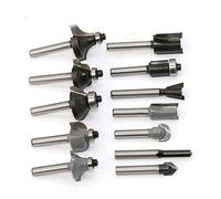 Xianglaa-bit de routeur, 6mm Coupeur de Bois de Cuisson en carbure de carbure de Coupe de la Gorge Gravure de Gravure Outils de découpe 12pcs, Moulage Meuble routeur routeur Ensemble, Haute qualité