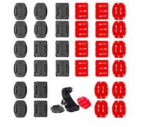 XIANGLONGY 34 Pièces Gopro Fixation Adhésive Plat Incurvée pour Le Moto, Le Ski, Le Surf, Compatible avec Gopro Hero Session/4/3/3+/2 Caméra Action