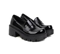 XiangMengLcDq Mocassins à plateforme en cuir verni pour femme - Chaussures Oxford antidérapantes