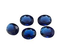 XIANGMO Pierre précieuse synthétique ovale en vrac pour la fabrication de bijoux, 4x6mm 100pcs, Verre