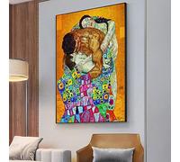 XIANGPEIFBH Abstrait Mur Art Photo Classique Gustav Klimt Famille Peinture sur Toile Moderne Affiches Et Impressions pour Salon Décor 70x125cm (28''x49'') Sans Cadre
