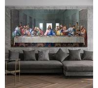 XIANGPEIFBH Affiche et reproduction sur toile de La Cène de Léonard de Vinci, tableau célèbre pour la décoration du salon (45x90cm/sans cadre)