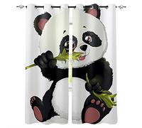 XIANGPEIFBH Animal Mignon Panda Bambou imprimé Rideaux occultants pour Salon Rideaux pour Enfants garçon Fille Chambre décor fenêtre traitements 183(W) x(H) 160cmx2pcs