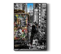 XIANGPEIFBH Banksy Wall Art Londres Street Art Toile Peintures Sur Le Mur Graffiti Pop Art Paysage Affiches Et Impressions pour La Décoration Intérieure 70x105cm(28x41inch) Cadre Intérieur