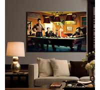 XIANGPEIFBH Célèbre Wall Art Photo Film Acteur Chanteur Jouer au Billard Toile Peinture Classique Affiche pour Salon Décoration de La Maison 40x65cm(16x26inch) Cadre Intérieur