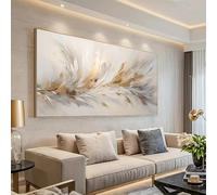 XIANGPEIFBH Grande toile abstraite moderne représentant des plumes, décoration murale sans cadre, tableau décoratif pour la maison 55x110cm/22x43in Sans cadre