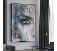 XIANGPEIFBH Impression sur toile moderne abstraite avec visage de femme - Décoration murale pour salon et chambre à coucher - 30x40cm (12x16 pouces) - Sans cadre