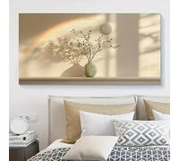 XIANGPEIFBH Impression sur toile murale, motif vase floral moderne, grande affiche pour décoration de salon et de chambre, art contemporain, 50x100cm, sans cadre.