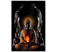 XIANGPEIFBH Impression sur toile représentant un Bouddha, art mural moderne, affiches et posters bouddhistes, décoration murale (20x30cm, cadre intérieur)