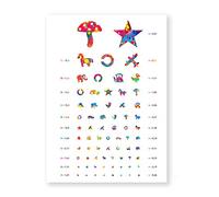 XIANGPEIFBH Impression Toile Peinture Ophtalmologie Enfants Oeil Vérifier Table Bébé Affiche Médecin Cadeau Mur Photos Enfants Chambre Décor 40x60 cm / 15.7 "x 23.6" Pas de Cadre