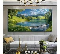 XIANGPEIFBH Impressions sur toile sans cadre représentant des paysages naturels - Peinture sur toile d'art moderne pour le salon - Affiche grand format 85x165cm/33x65in Sans cadre
