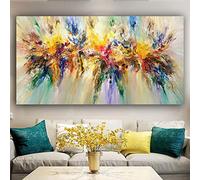 XIANGPEIFBH Plus grande taille abstraite colorée photos toile peinture fleur affiches et impressions mur art pour salon décor affiche 40x100cm (16''x39'') cadre intérieur