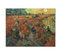 XIANGPEIFBH Reproductions de peintures à l'huile célèbres de paysages de vignobles rouges sur toile, affiches et impressions, tableau mural pour salon 75x100cm