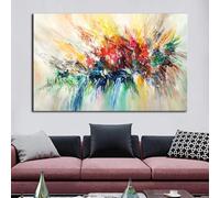XIANGPEIFBH Tableau abstrait coloré sur toile, motif floral, art mural moderne pour la décoration du salon, images et affiches décoratives pour la maison (60x80cm/sans cadre)