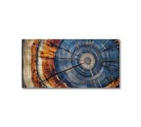 XIANGPEIFBH Tableau mural avec anneaux d'arbres colorés, impression sur toile, affiche élégante, décoration murale naturelle pour la chambre, œuvre d'art abstraite 60x120cm(24x47inch) Cadre interne