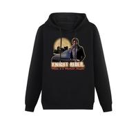 XIANGSHE Knight Rider TV Show Full Moon Make It A Michael Knight Men Sweatshirts Graphic Mens Cotton Casual Black Hoodies XL
