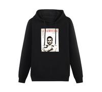 XIANGSHE Le Samourai Alain Delon Jean-Pierre Melville Movie Men Sweatshirts Graphic Mens Cotton Casual Black Hoodies 3XL