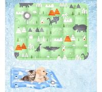 XIANGSHI Pet Cooling Mat for Dogs Cats, 2025 New Dog Cooling Mat Indoor & Outdoor, Washable and Portable PetCooling Pad for Dogs, Ice Bed Suitable for All Types of Pets (Color-C,M(15.7 * 19.7in))