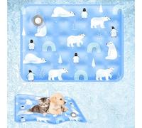 XIANGSHI Pet Cooling Mat for Dogs Cats, 2025 New Dog Cooling Mat Indoor & Outdoor, Washable and Portable PetCooling Pad for Dogs, Ice Bed Suitable for All Types of Pets (Color-B,L(19.7 * 23.6in))