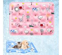 XIANGSHI Pet Cooling Mat for Dogs Cats, 2025 New Dog Cooling Mat Indoor & Outdoor, Washable and Portable PetCooling Pad for Dogs, Ice Bed Suitable for All Types of Pets (Color-E,S(11.8 * 15.7in))